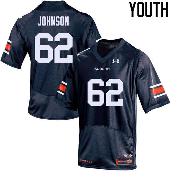 Youth Auburn Tigers #62 Jauntavius Johnson College Football Jerseys Sale-Navy